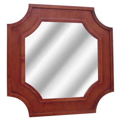 Threshold Carved Wood Mirror