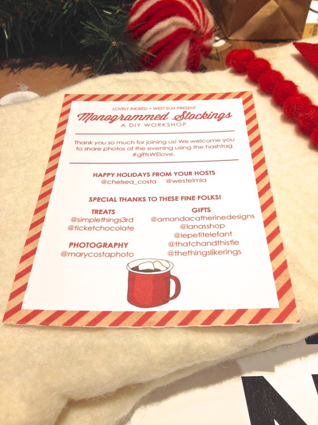 West Elm DIY Workshop: Treats Menu