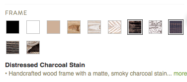 Minted Frame Options